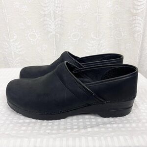 Dansko Professional Black Box Clog EU 46/ men's 12.5-13 leather comfort workwear